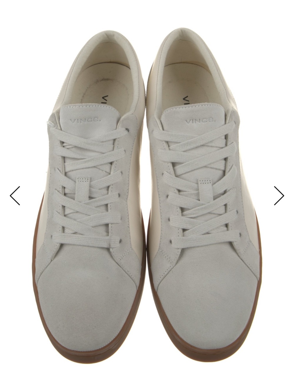 Vince Leather and Suede Sneakers with Gum Sole